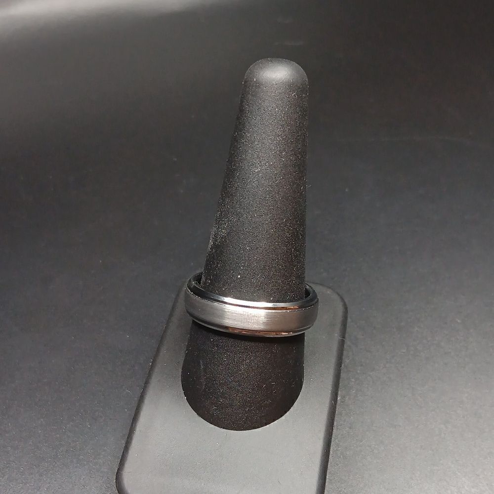 Tungsten Carbide Brushed Comfort Fit Ring Silver‎ Size 10 New